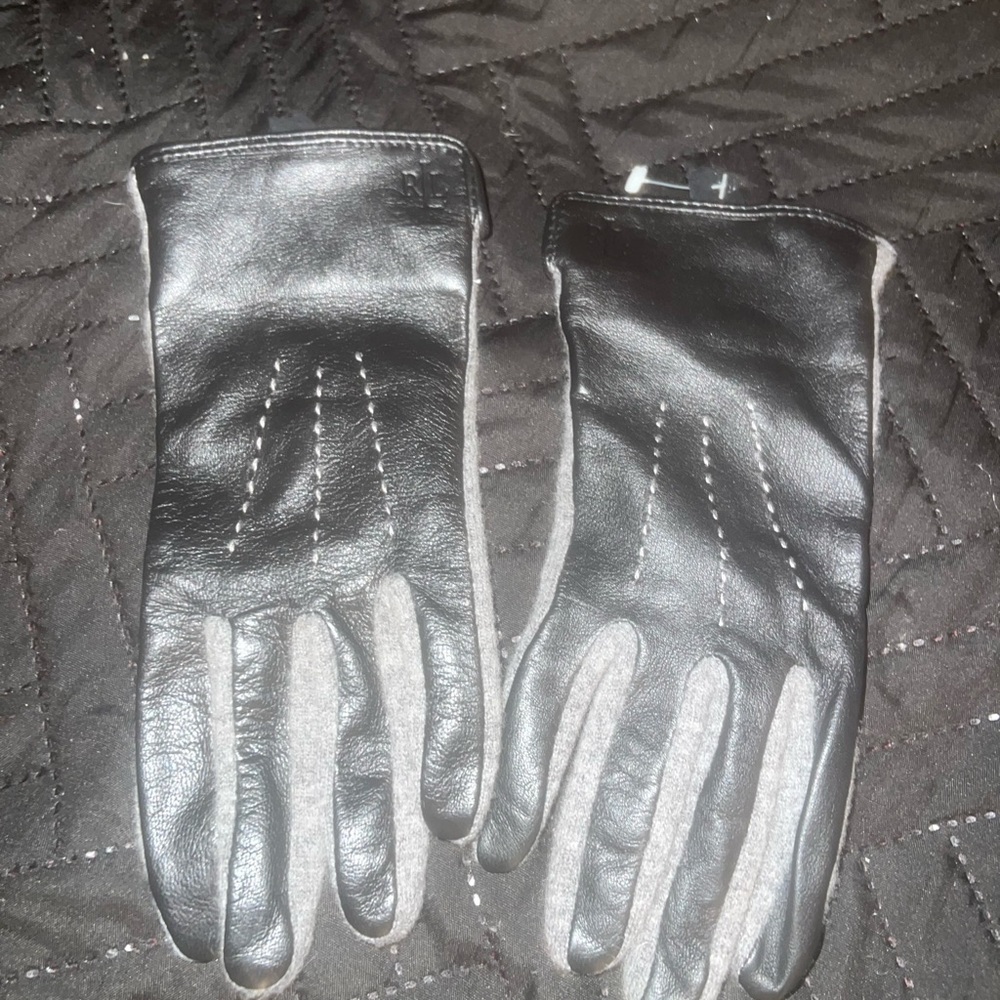 Black Leather Gloves